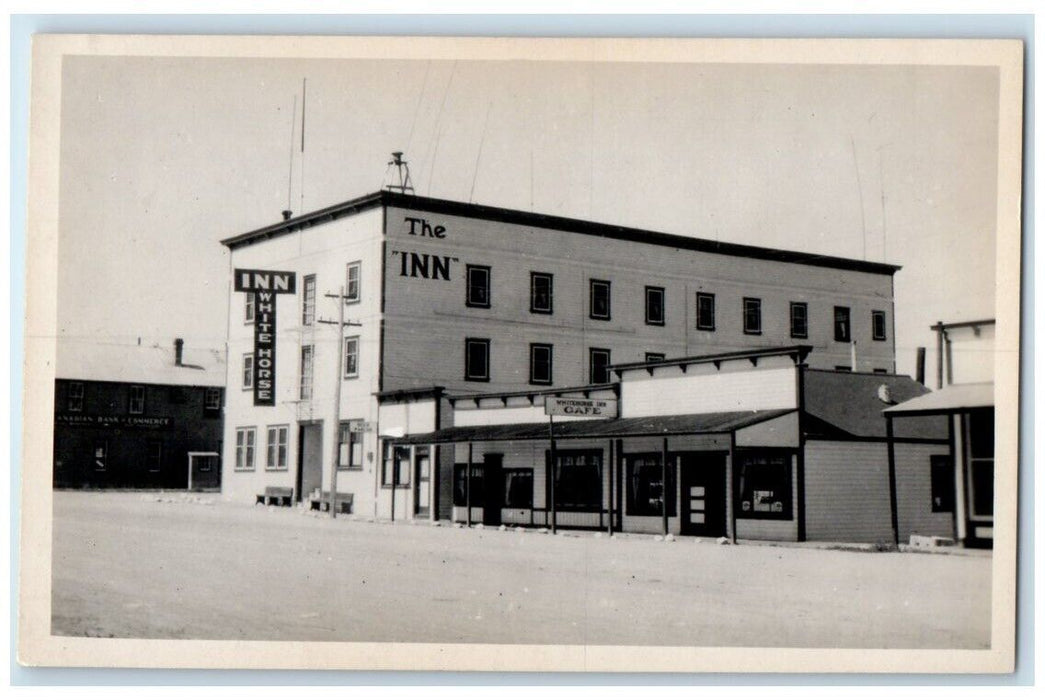c1930's Whitehorse Inn Cafe View Yukon Territory Canada RPPC Photo Postcard
