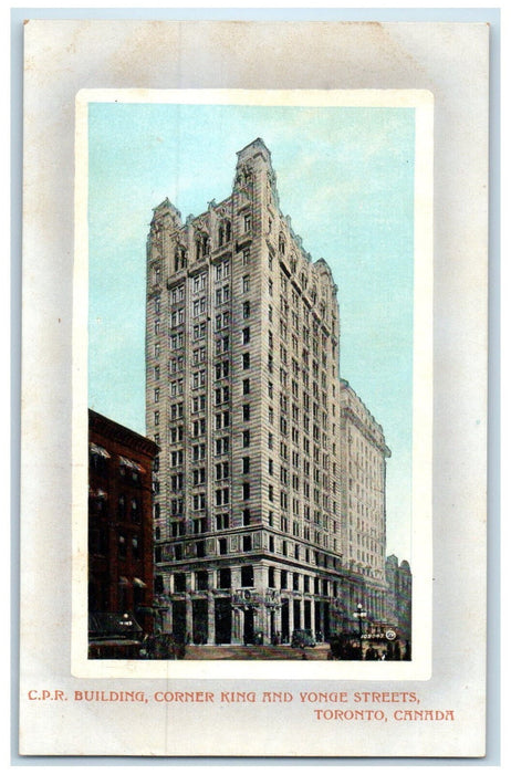 c1920's CPR Building Corner King & Yonge Streets Toronto Ontario Canada Postcard