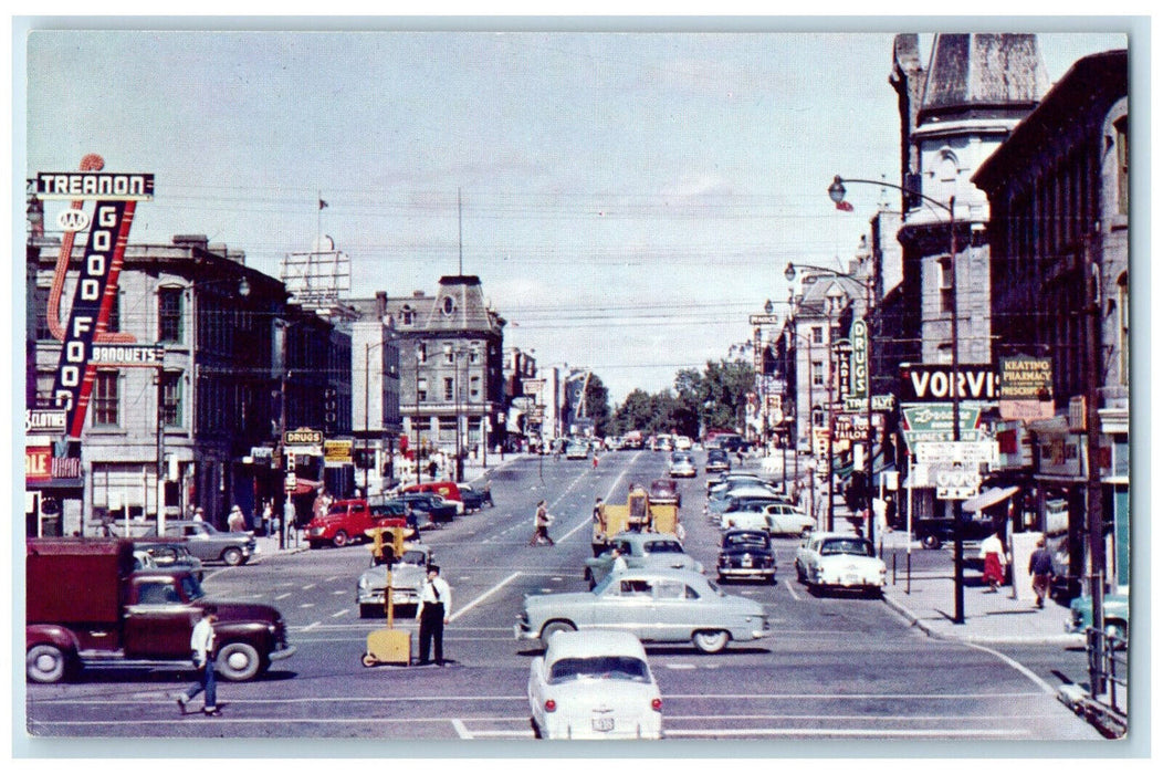 c1950's Business Section Wyndham Street Guelph Ontario Canada Postcard