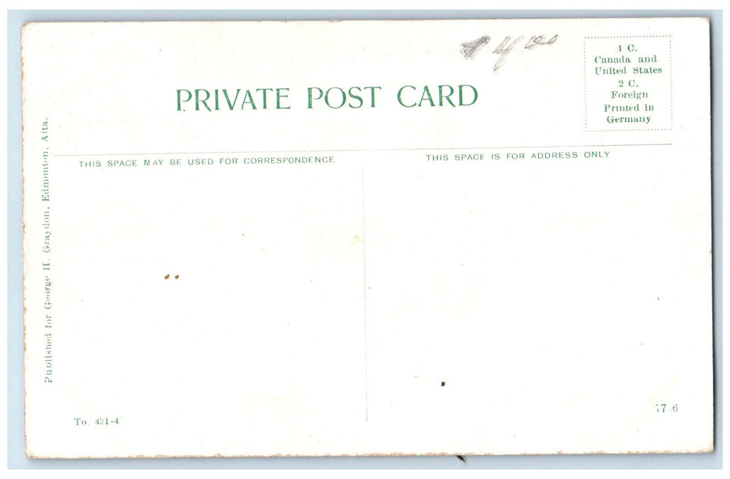 c1910 Panoramic View of Edmonton Alberta Canada Unposted Antique Postcard
