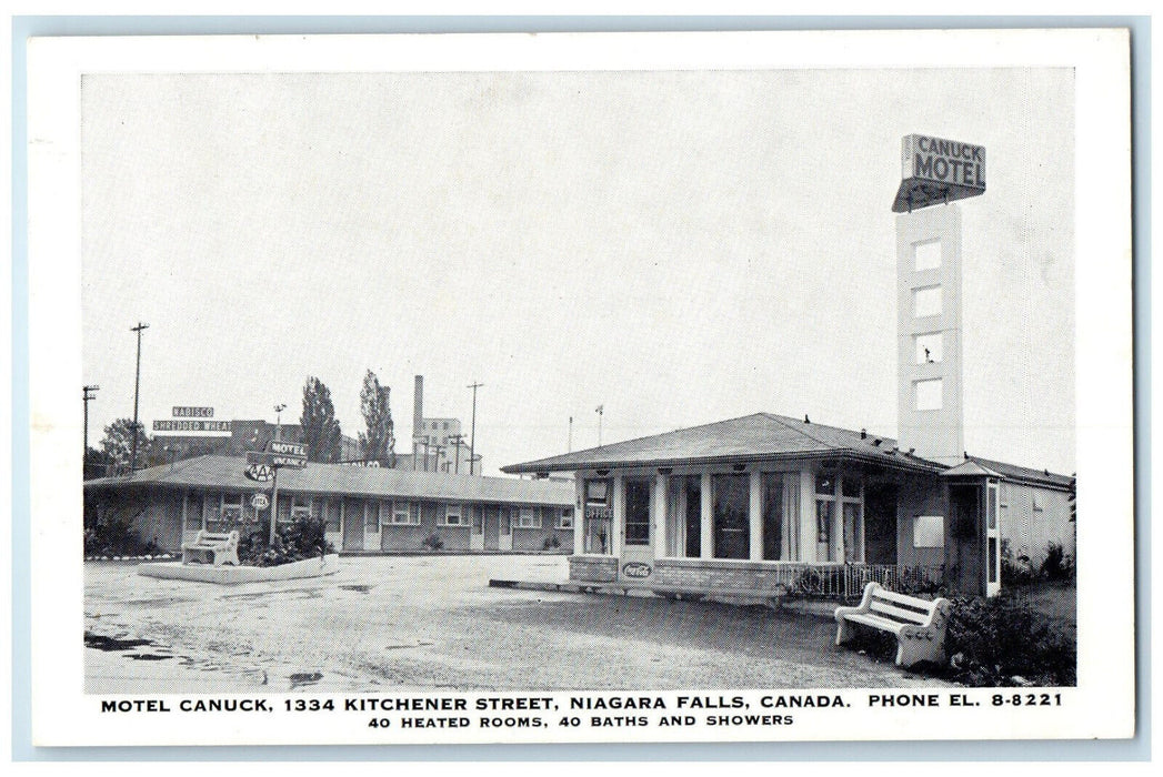 c1950's Motel Canuck Niagara Falls Ontario Canada Vintage Unposted Postcard
