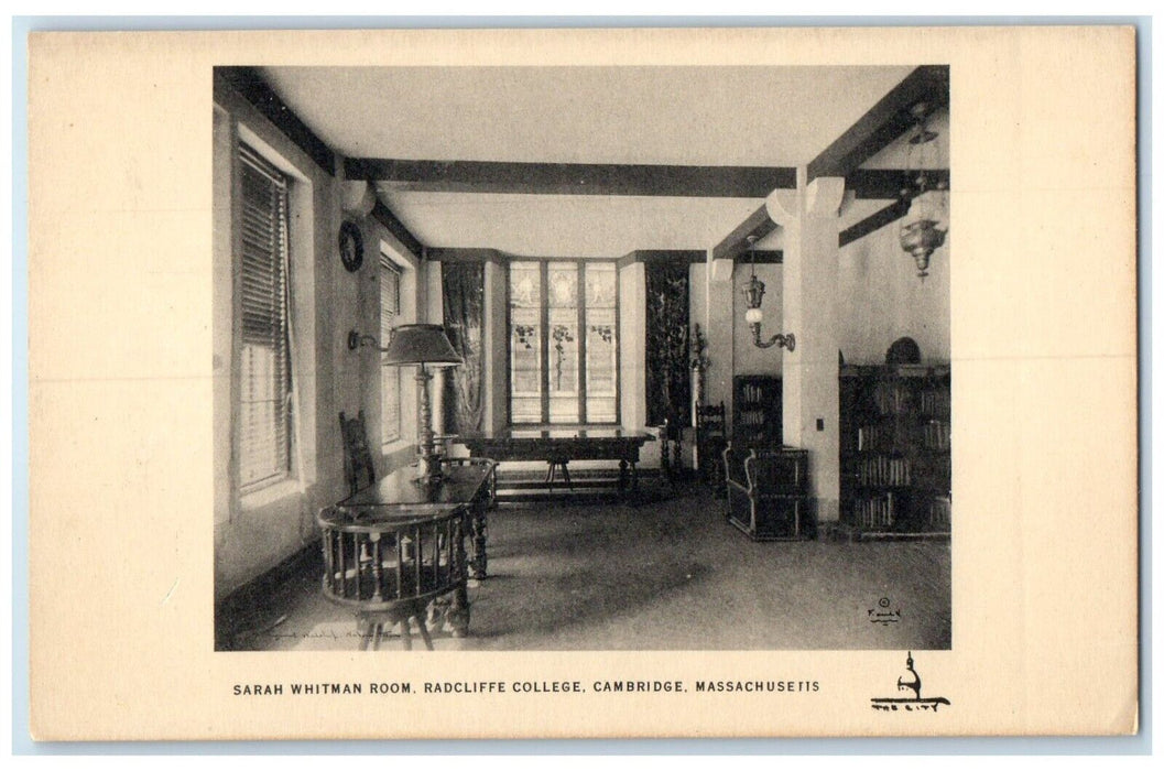 Sarah Whitman Room Radcliff College Cambridge MA, Maynard Workshop Postcard