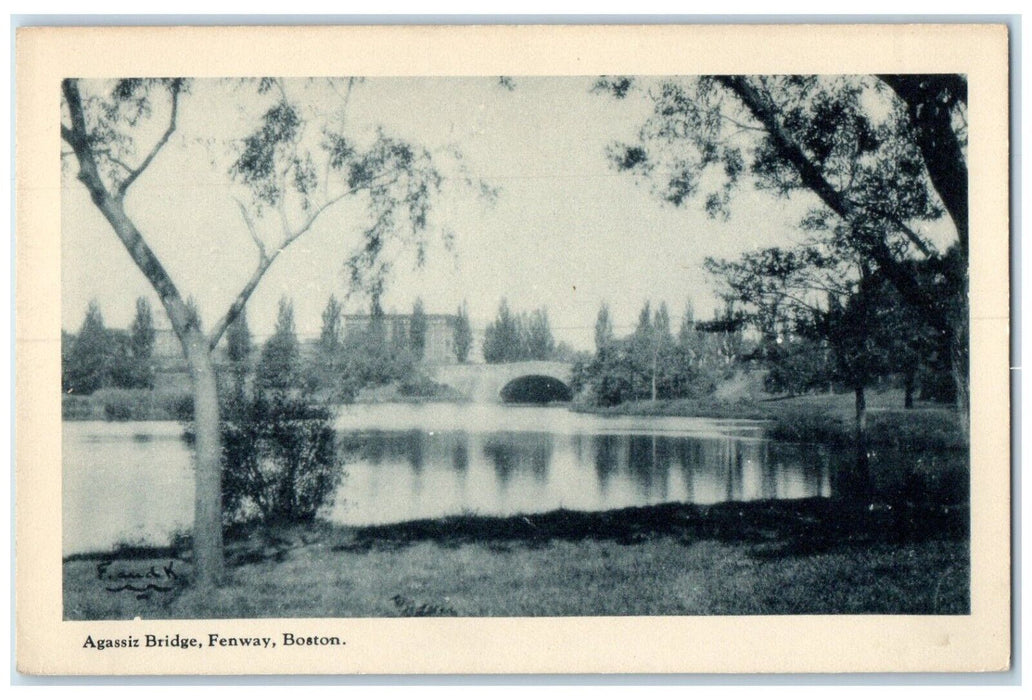 c1910's Agassiz Bridge Fenway Boston Massachusetts MA, Maynard Workshop Postcard