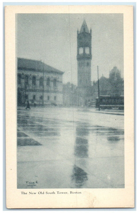 The New Old South Tower Boston Massachusetts MA, Maynard Workshop Postcard