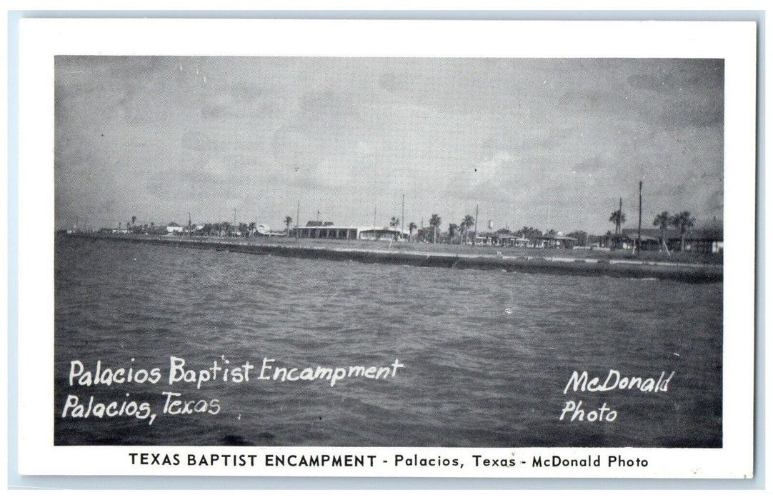 c1930's Texas Baptist Encampment Palacios Texas TX McDonald Vintage Postcard