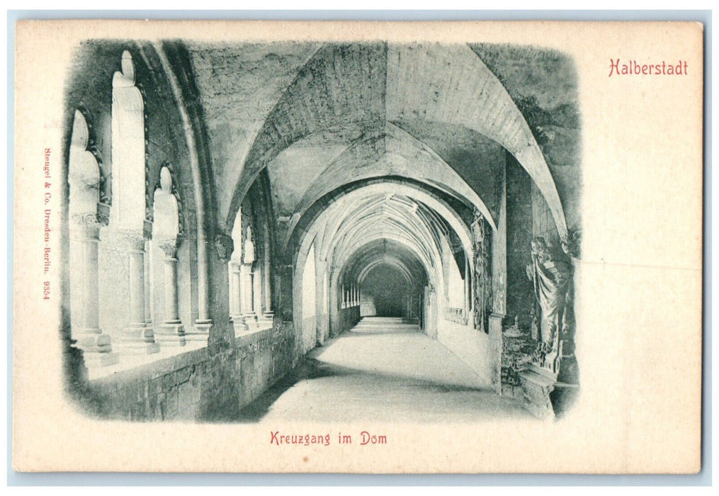 c1905 Cloister in Halberstadt Cathedral Halberstadt Germany Postcard