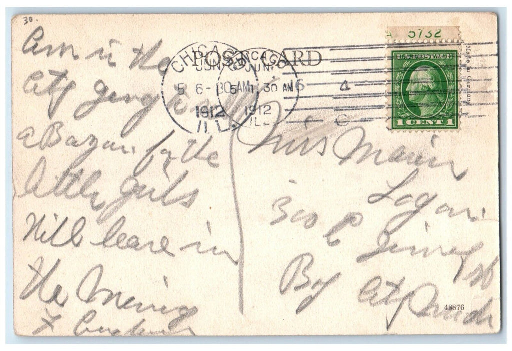 1912 SS Georgia Steamer Ship Chicago Illinois IL Posted Antique Postcard