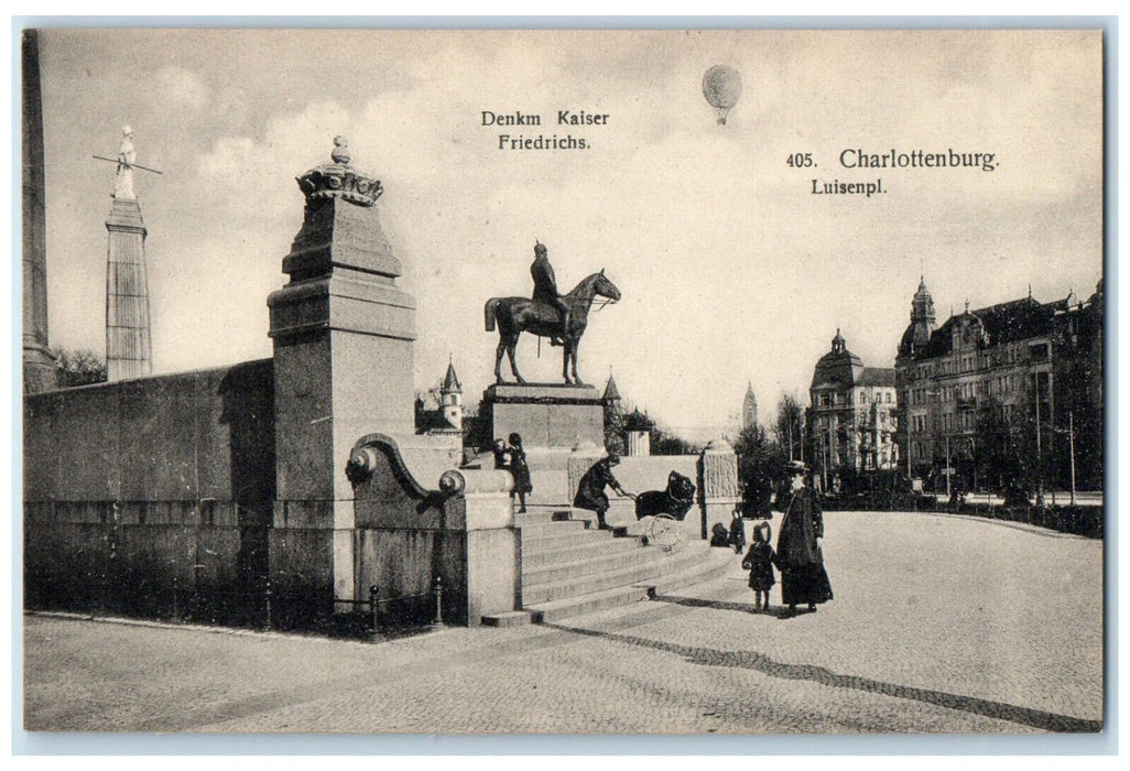 c1910 Kaiser Friedrichs Monument Charlottenburg Luisenplatz Germany Postcard