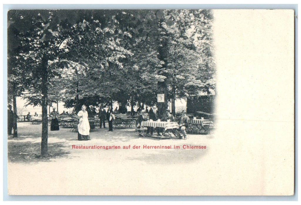 c1950's Restoration Garden on the Herreninsel in the Chiemsee Germany Postcard