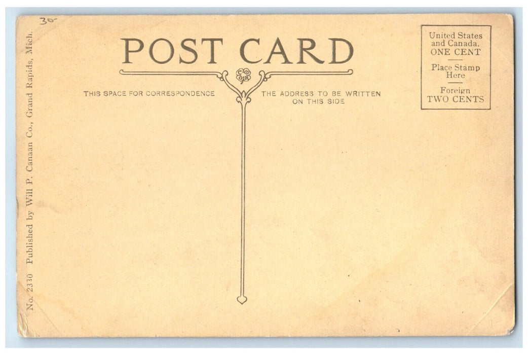 c1910's State St. Onaway Michigan MI, Dirt Road Dry Goods Antique Postcard