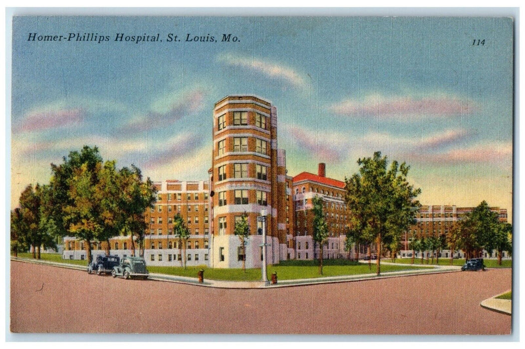 c1930's Homer Philips Hospital Building St. Louis Missouri MO Vintage Postcard