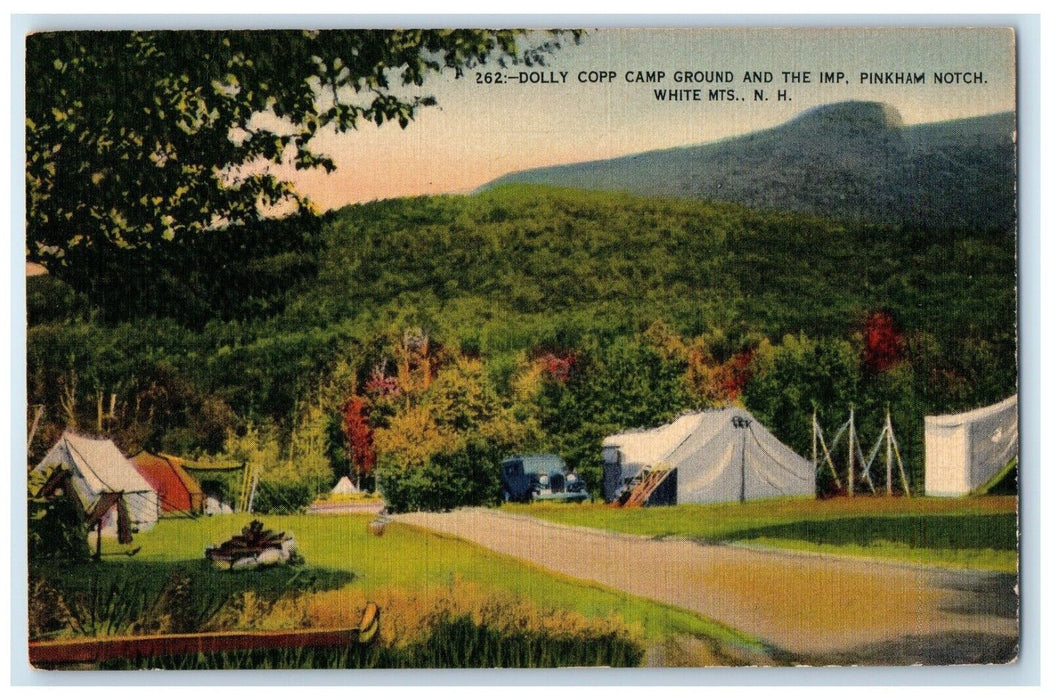 1940 Dolly Copp Camp Ground IMP Pinkham Notch White Mts. New Hampshire Postcard