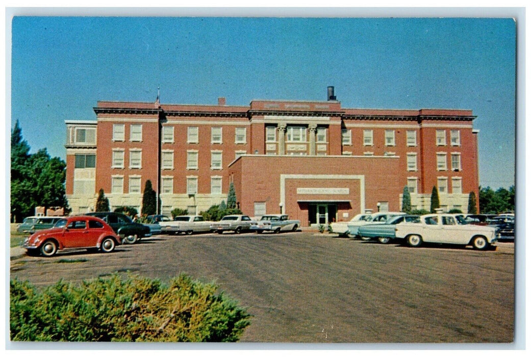c1950's McPherson County Hospital Building Cars McPherson Kansas KS Postcard