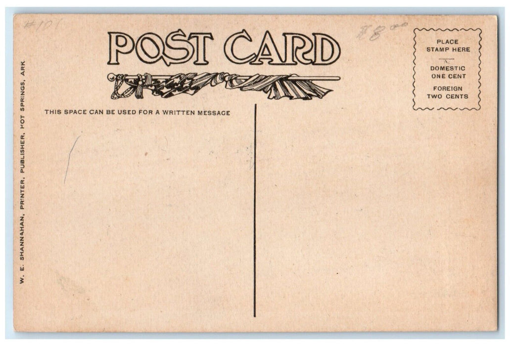 c1910's Army And Navy General Hospital Building Hot Springs Arkansas AR Postcard
