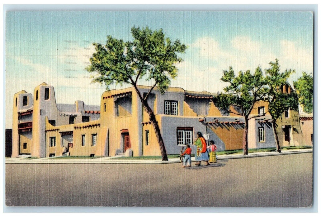 1945 Art Museum Santa Fe New Mexico NM, Treasure House Posted Vintage Postcard