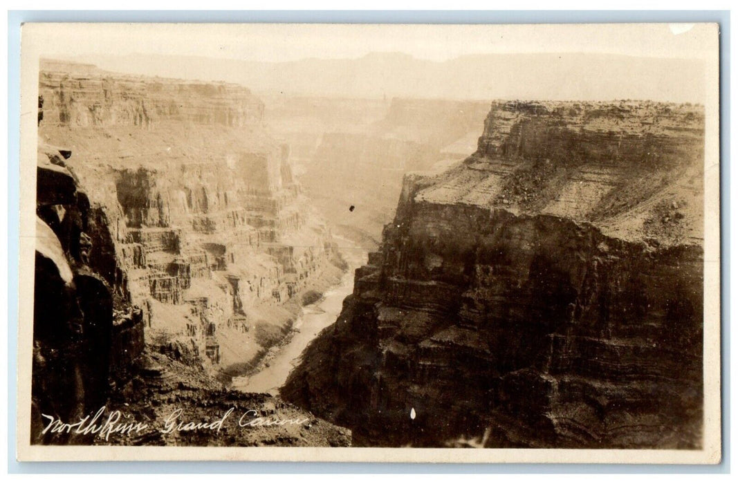 North Rim Grand Canyon Gerlach Out West Shop Boulder CO RPPC Photo Postcard