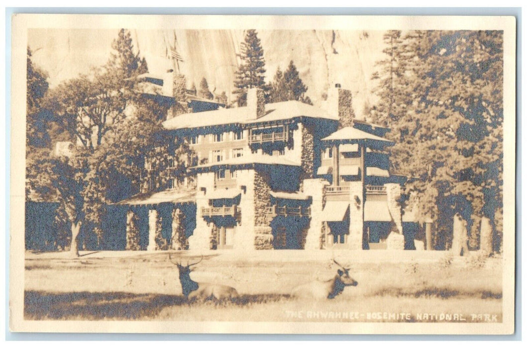 c1940's Ahwahnee Yosemite National Park California CA RPPC Photo Postcard