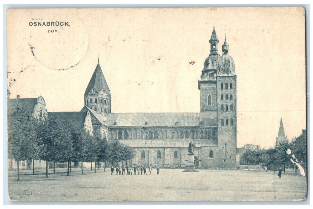 1910 Osnabruck Cathedral in Northwest Germany Antique Posted Postcard