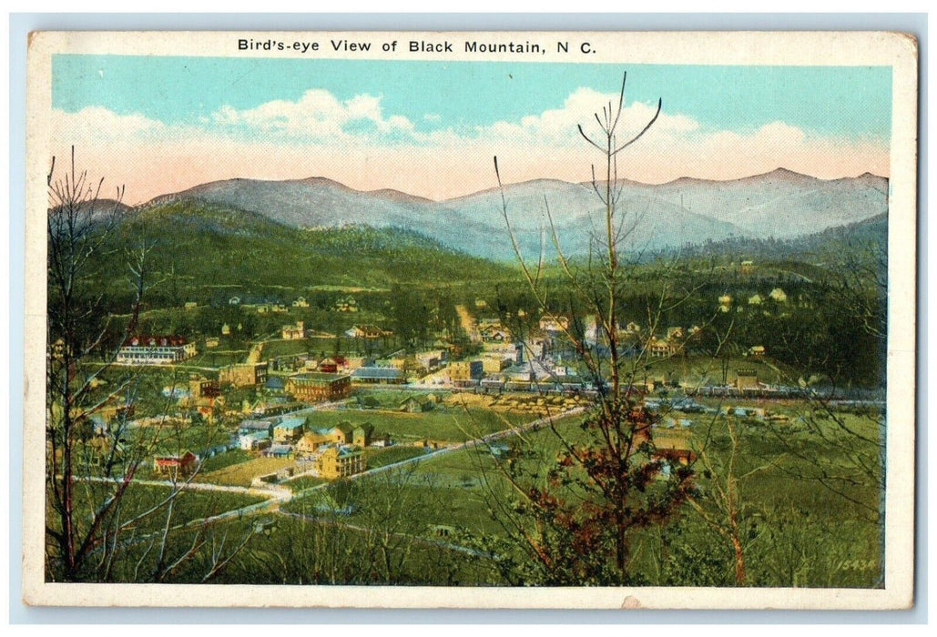 c1930 Bird's Eye View Exterior Building Black Mountain North Carolina Postcard