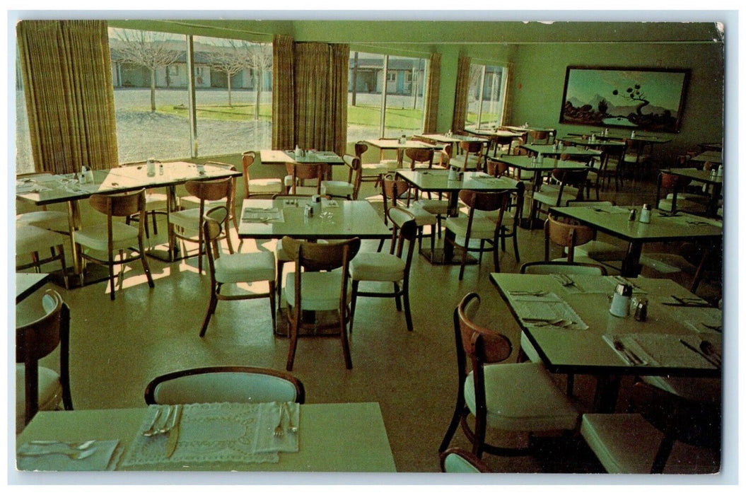 c1960's Range Motel & Restaurant Dining Room Lordsburg New Mexico NM Postcard