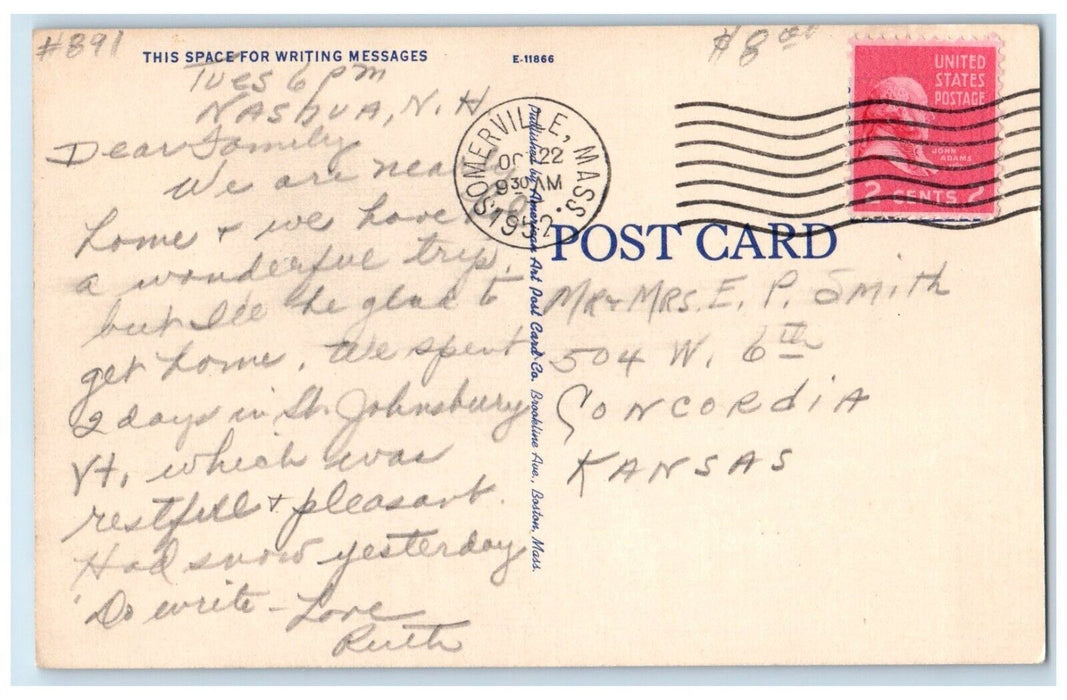 1952 New Marshfield House Washington COG White Mountains New Hampshire Postcard