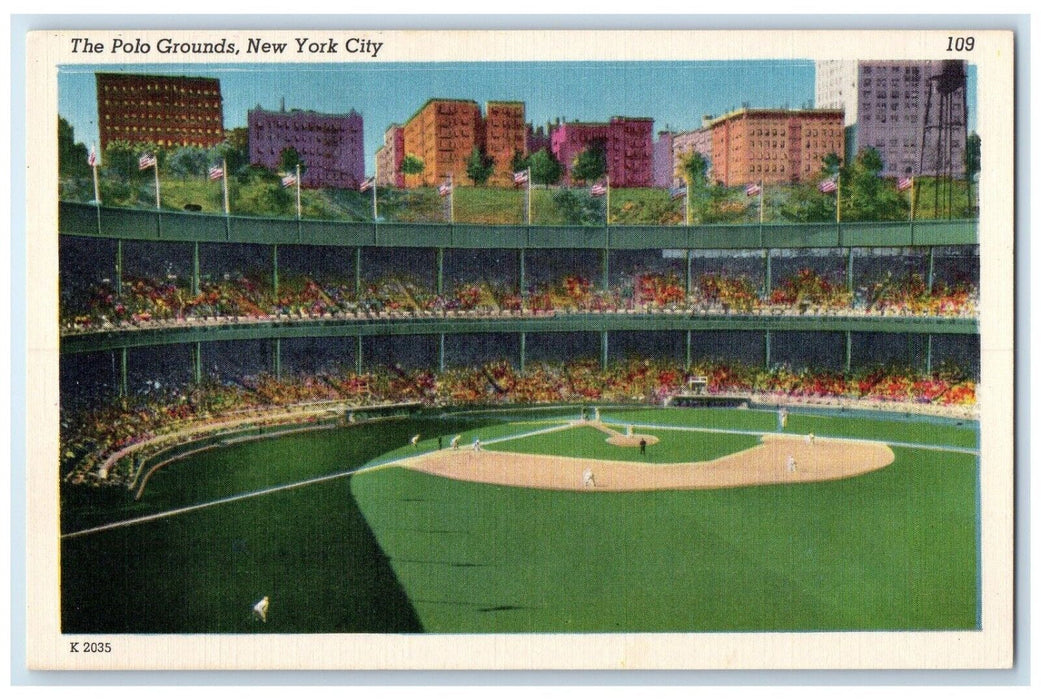 c1940 Polo Grounds Baseball Stadium Exterior New York City New York NY Postcard
