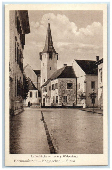 c1940's Luther Church Protestant Orphanage Sibiu Hermannstadt Romania Postcard