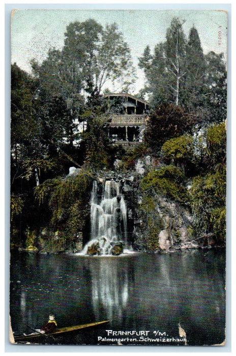 1907 Palm Garden Schweizerhaus Frankfurt Germany Antique Posted Postcard