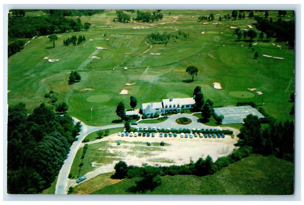 c1960 Birds Eye View Ekwanok Country Club Manchester Vermont VT Vintage Postcard