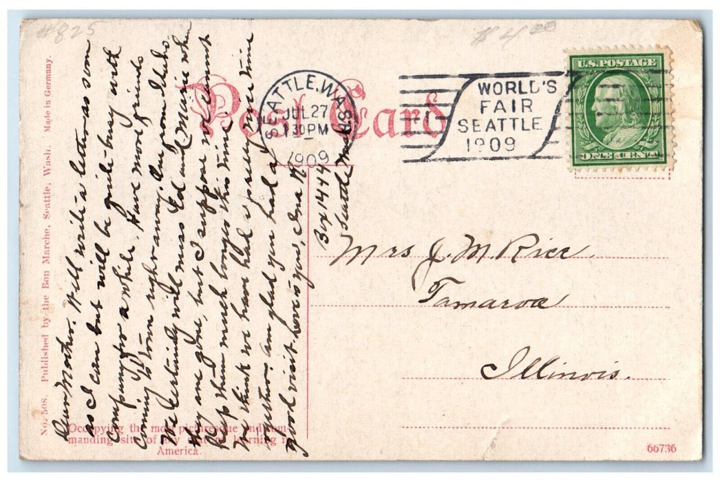 1909 Administration Building University Washington Seattle Washington Postcard