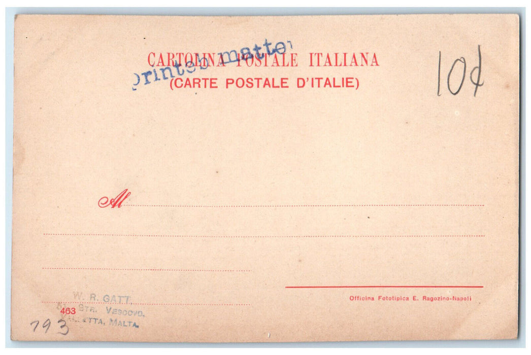 c1905 Forio D Ischia Panorama Del Porto Naples Southern Italy Unposted Postcard