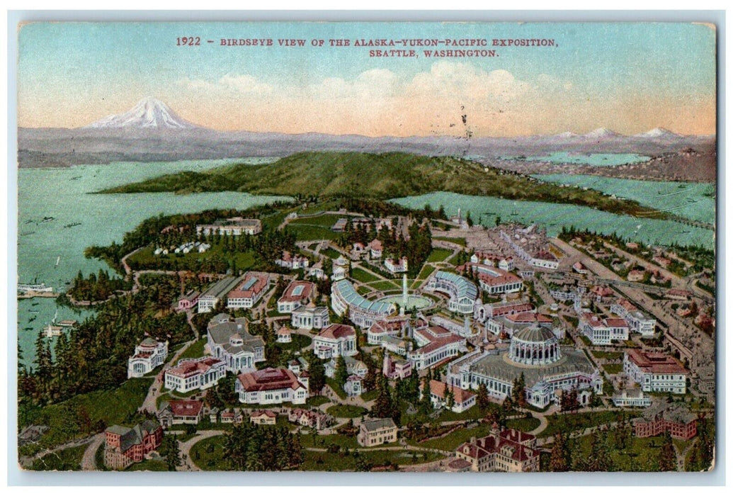 1909 Birds Eye View Alaska Yukon Pacific Exposition Seattle Washington Postcard