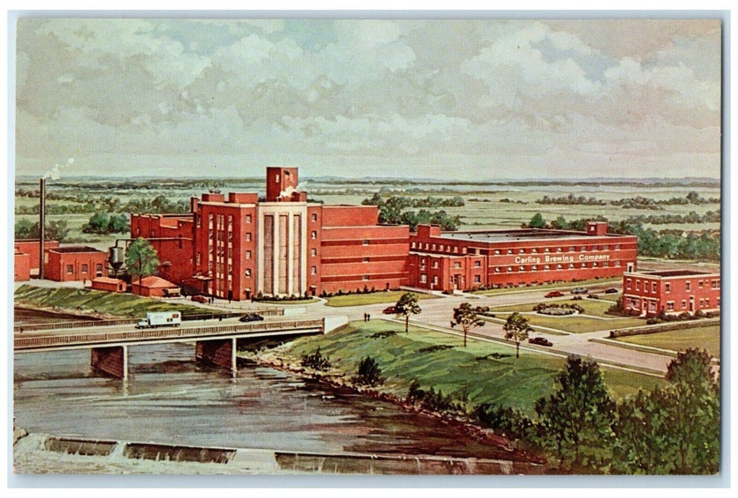 View Of Carling Brewing Company Frankenmuth Michigan MI Vintage Postcard