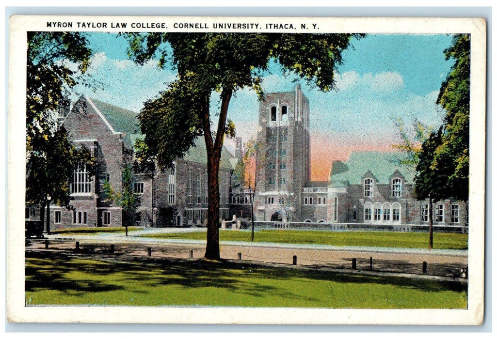 c1920 Myron Taylor Law College Cornell University Ithaca New York NY Postcard