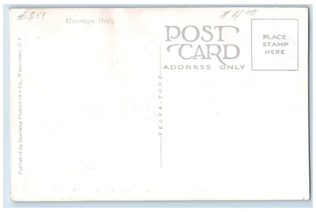 c1940 Toboggan Slides Give Many Thrills Winter Lake Placid New York NY Postcard