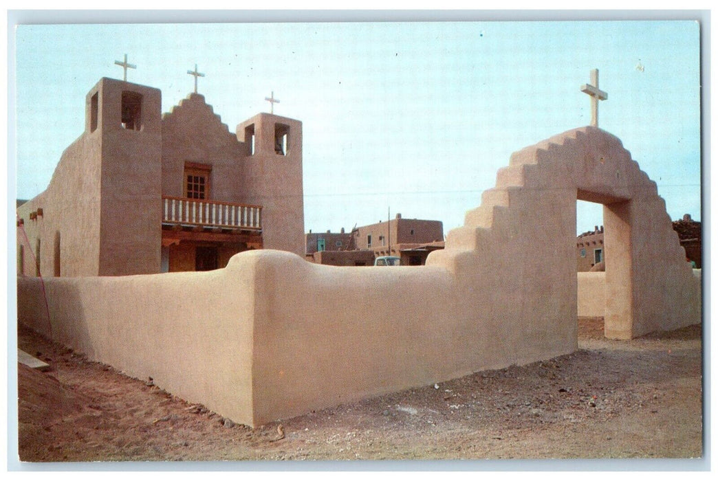 c1950's New Church At Taos Pueblo Taos New Mexico NM Unposted Vintage Postcard