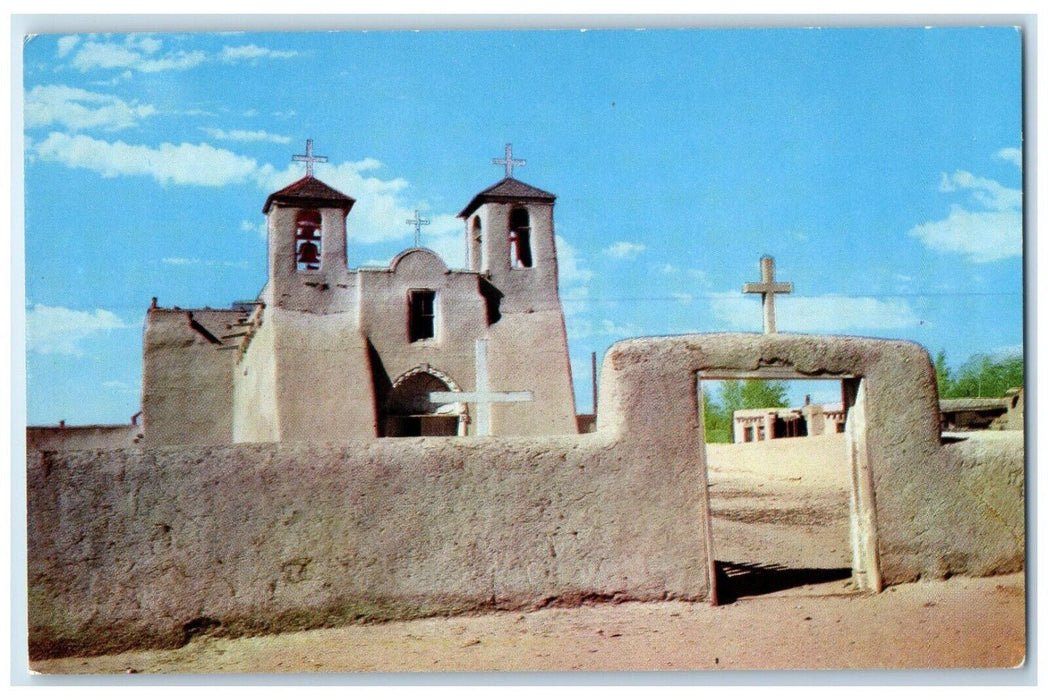 c1950's View Of Rancho De Taos Church Near Taos New Mexico NM Vintage Postcard