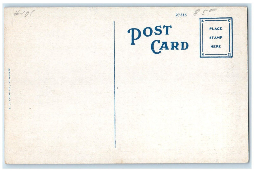 c1920 Interior View Rain Bo Room New Kenmore Hotel Albany New York NY Postcard