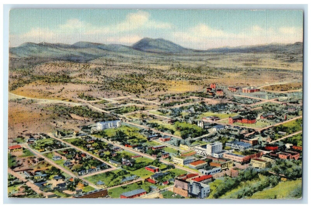 1949 Aerial View Of Silver City New Mexico NM, Old Silve City Vintage Postcard