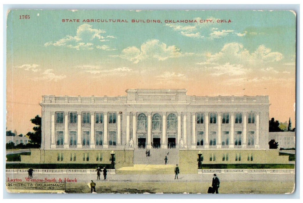 c1910 Exterior View State Agricultural Building Oklahoma City Oklahoma Postcard