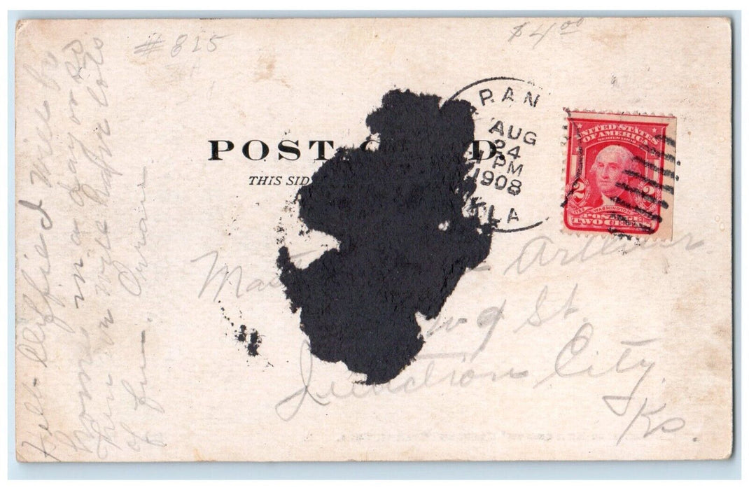 1908 Hustital Canyon Headquarter Mountain Granite Oklahoma OK Vintage Postcard