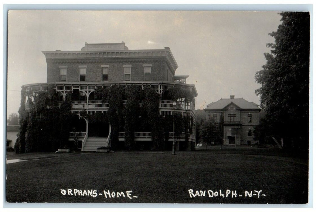 c1910's Orphans Home Building View Randolph New York NY RPPC Photo Postcard