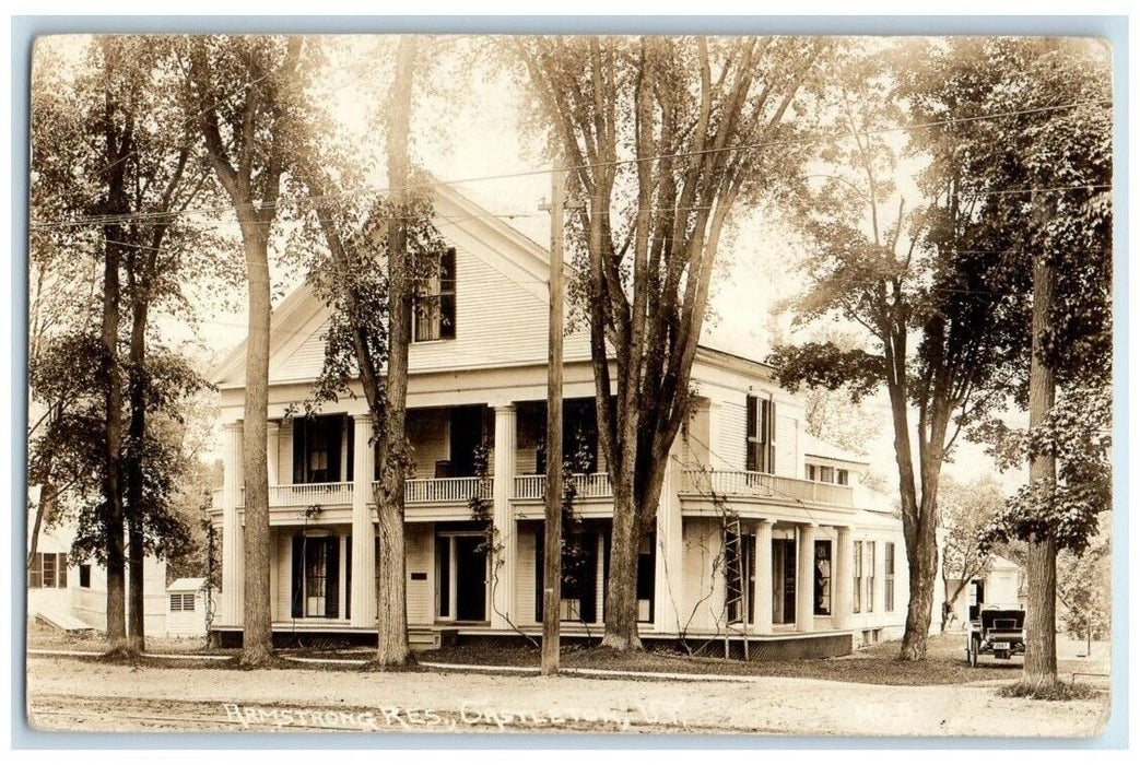 c1910's Armstrong Residence Home View Castleton Vermont VT RPPC Photo Postcard