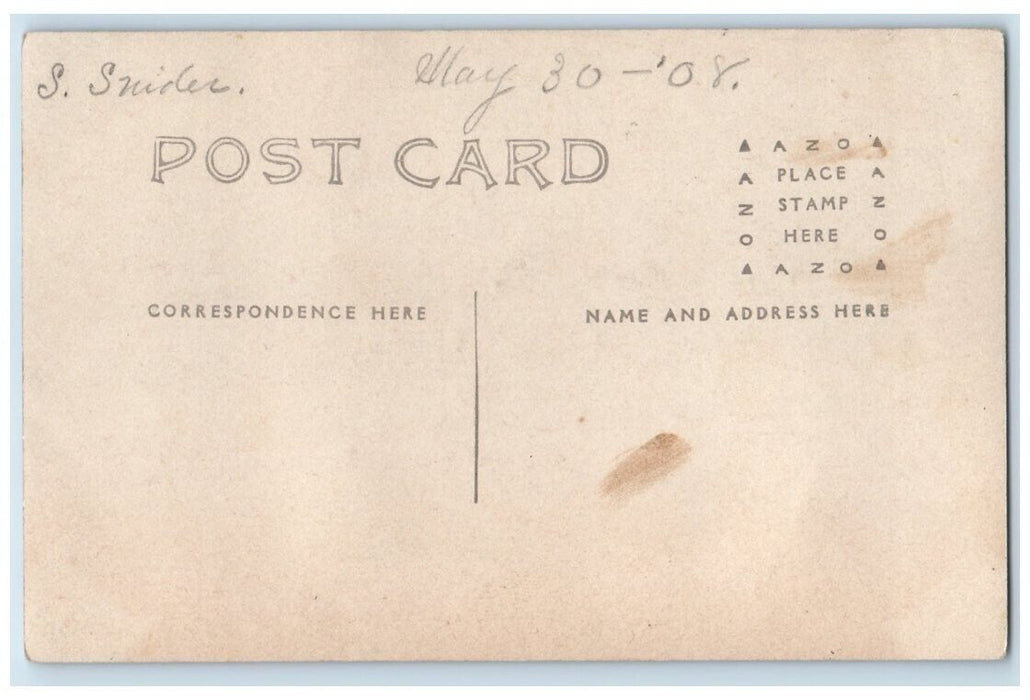 1908 North Main Street Residence View Pataskala Ohio OH RPPC Photo Postcard