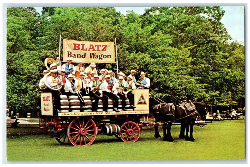 c1950's Blatz Band Wagon Pabst Brewing Company Milwaukee Wisconsin WI Postcard