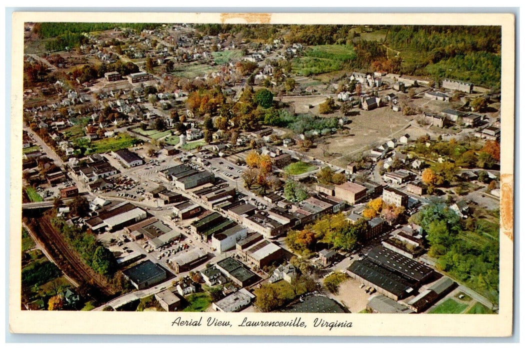 c1930's Aerial View Of Lawrenceville Virginia VA Unposted Vintage Postcard