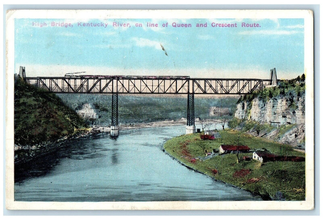 1916 High Bridge Kentucky River On Line Of Queen Crescent Route Train Postcard