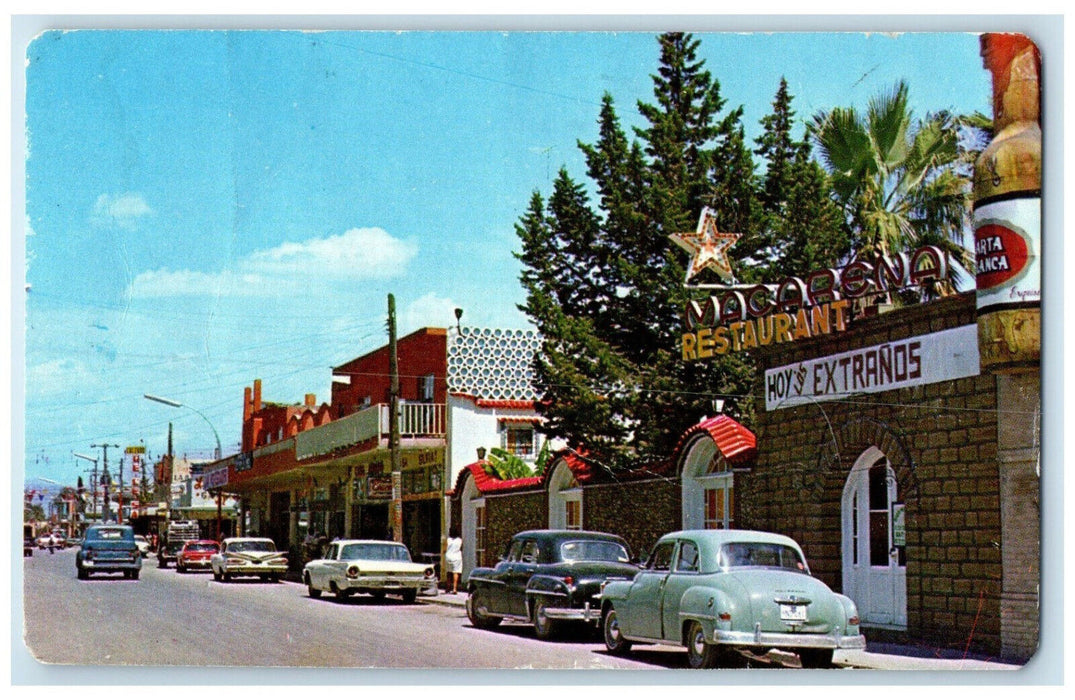 1982 Macarena Restaurant Madero Street Acuna Coahuila Mexico Postcard