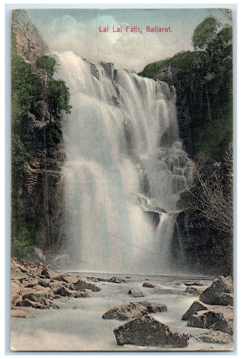 c1910 Water Falls Lal Lal Falls Ballarat Victoria Australia Unposted Postcard