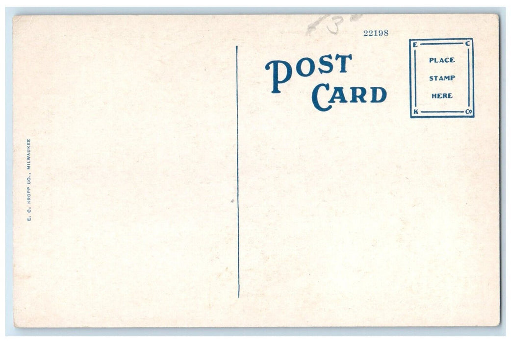 c1920 Aerial View YMCA Building Classic Cars Oklahoma City Oklahoma OK Postcard